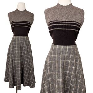 Banned Retro Plaid Circle Skirt Size Small High Rise